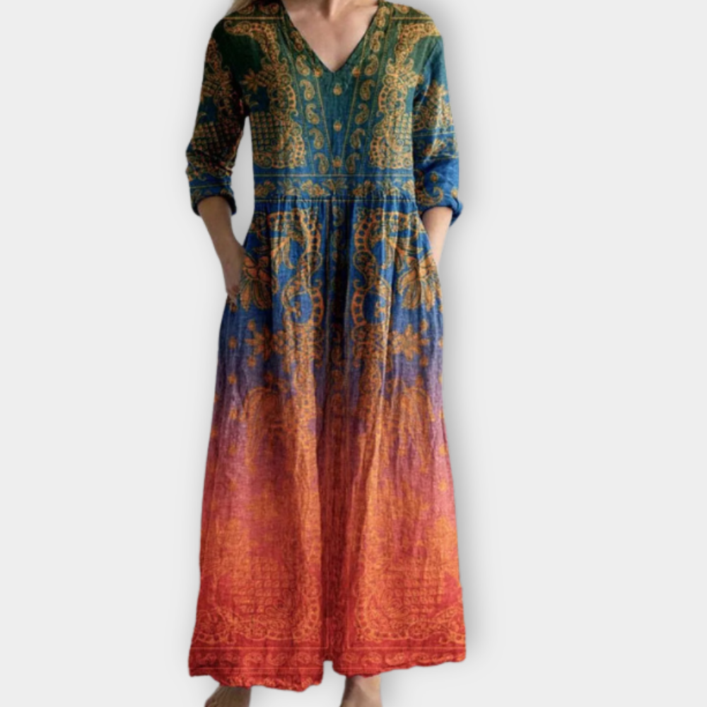 Demetria | Boho maxi dress in soft premium fabric