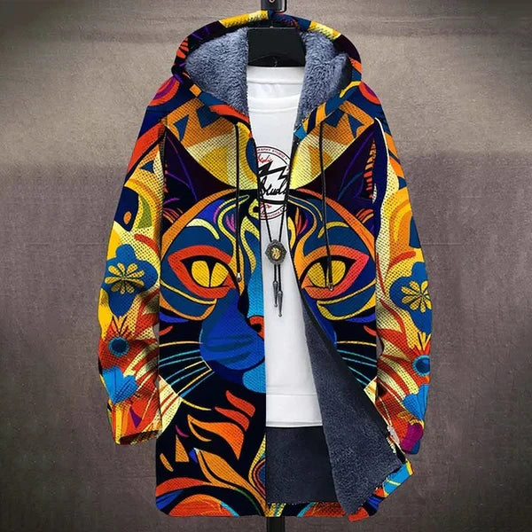 Maureen™ - Vibrant Feline Art Hoodie