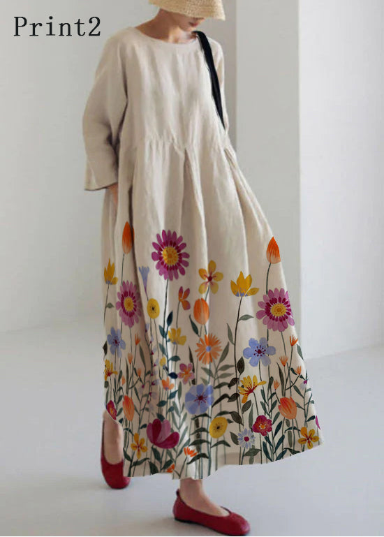 Caliana™ | Cotton Patchwork Dress with Pockets