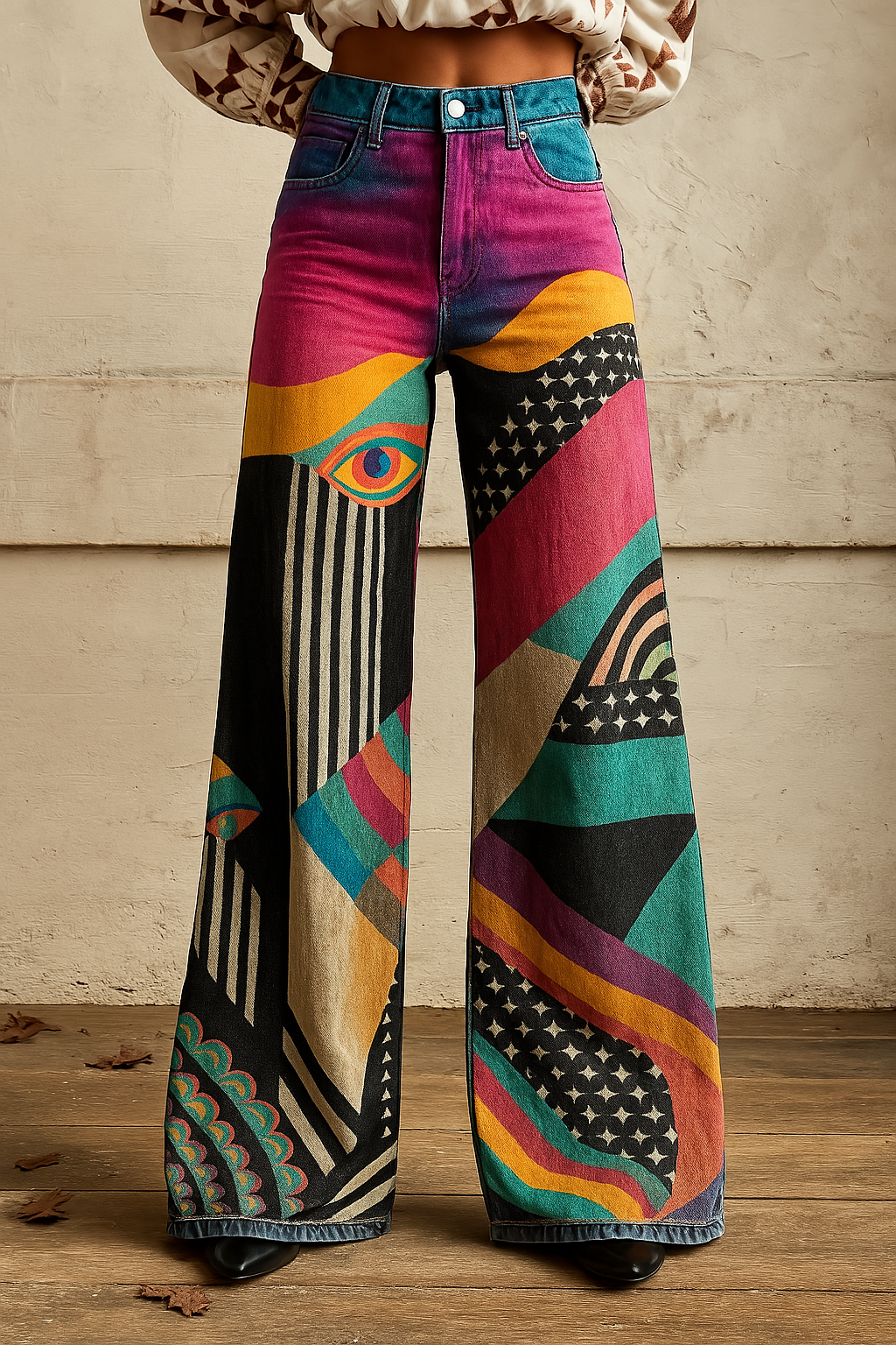 Jaenira | Elegant boho vintage trousers for a stylish look