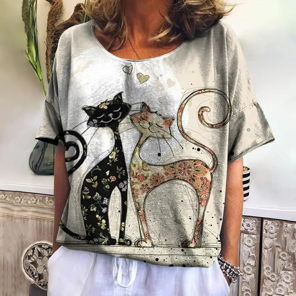 Keziah Exclusive Feline Elegance Tee
