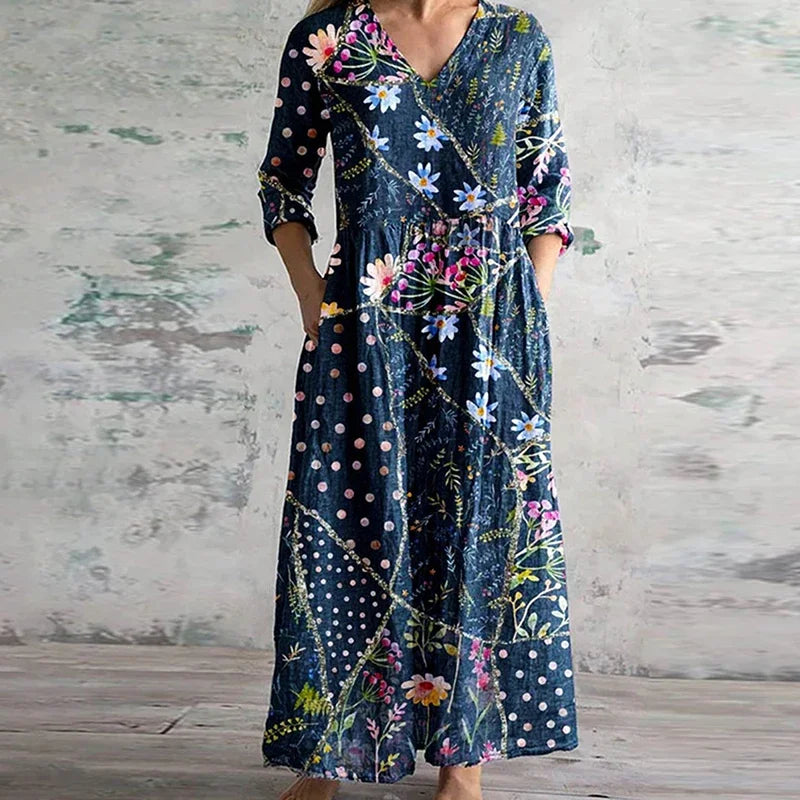 Zelina | Floral Patchwork Dress