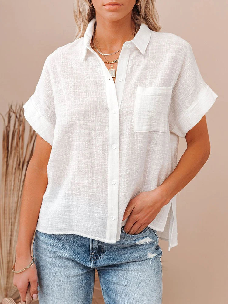 CASUAL BUTTON-UP BLOUSE