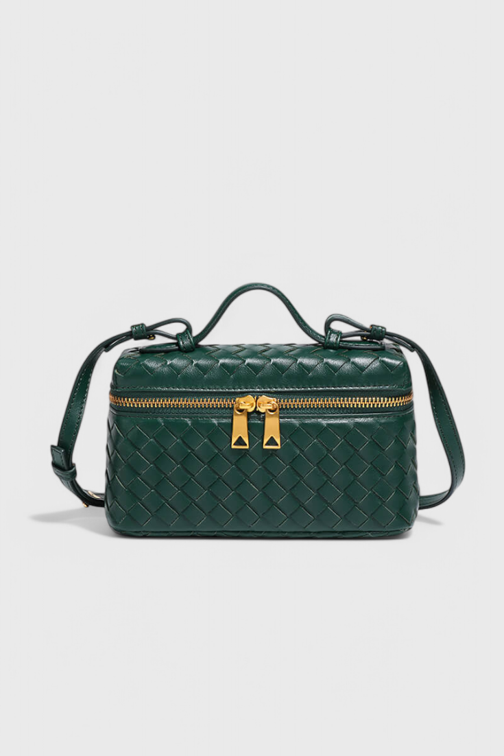 Milla Mini Woven Bag with Gold-Tone Accents