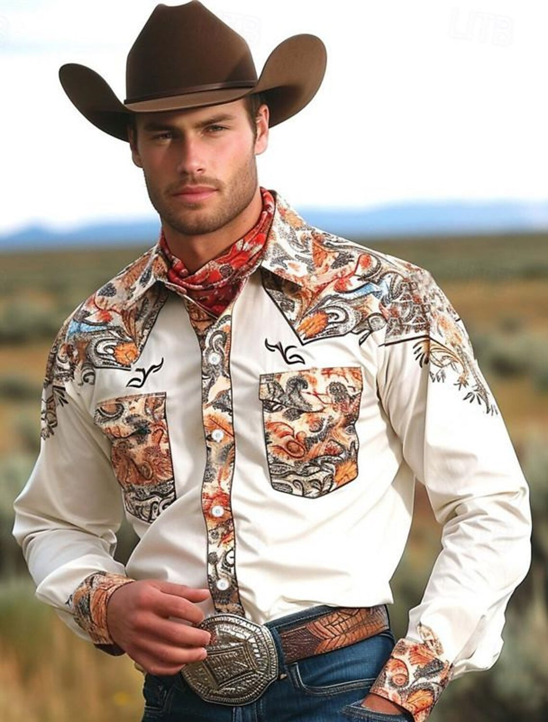 James™ - Western Cowboy Style Embroidered Shirt