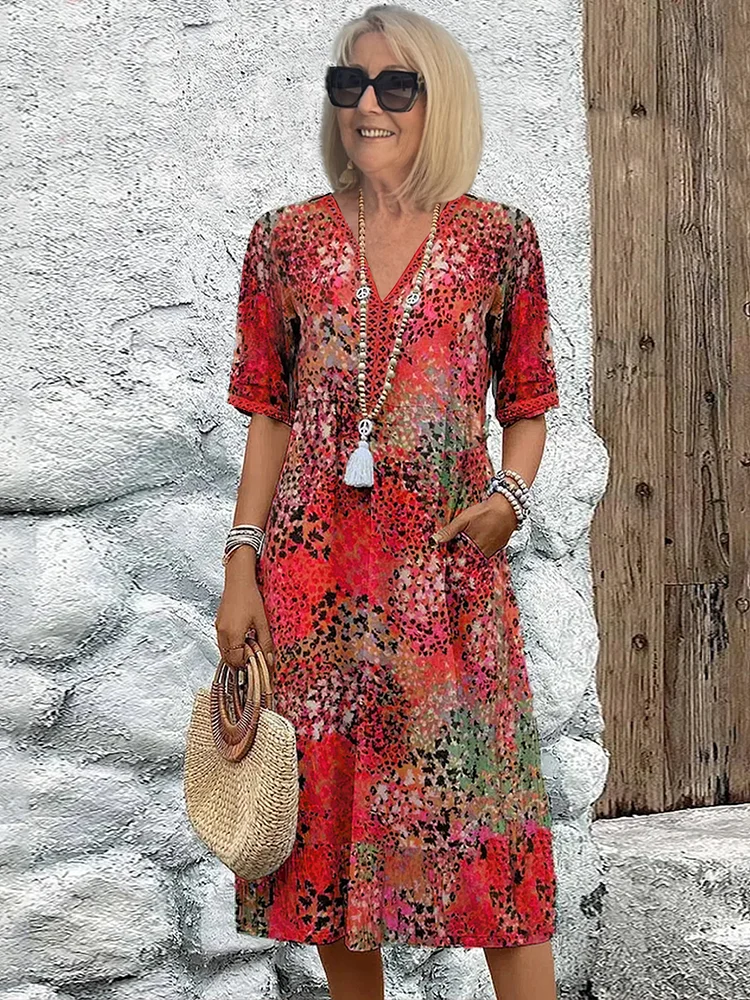 Ysella | Elegant Floral Midi Dress
