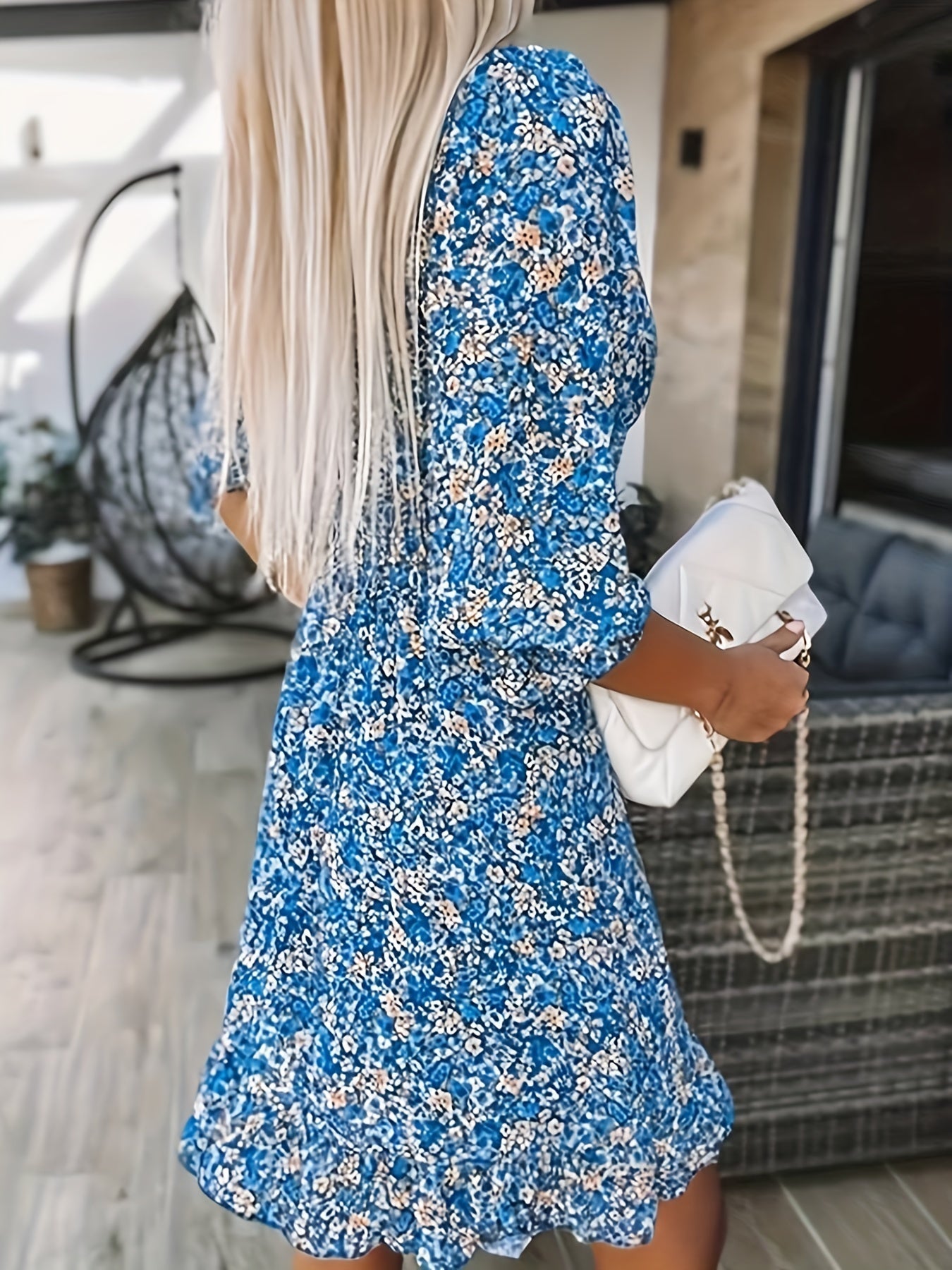 Aniana Floral Shirred Waist Dress