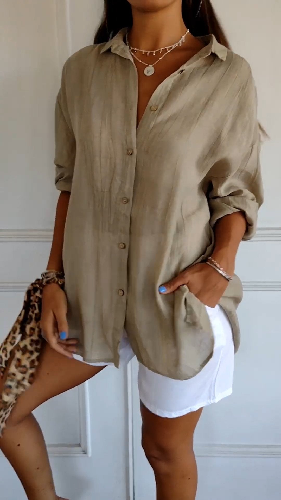 JOSEPHINE – ELEGANT RELAXED-FIT PLEATED BLOUSE