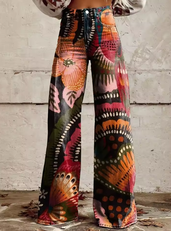 Velindra | Stylish boho vintage trousers for a trendy look