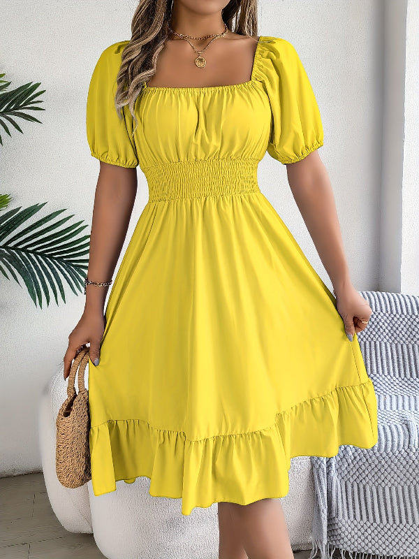 Nyxara | Elegant Puff Sleeve Dress