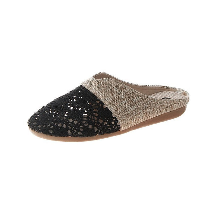 Women's comfortable and airy clogs with artistic crochet design