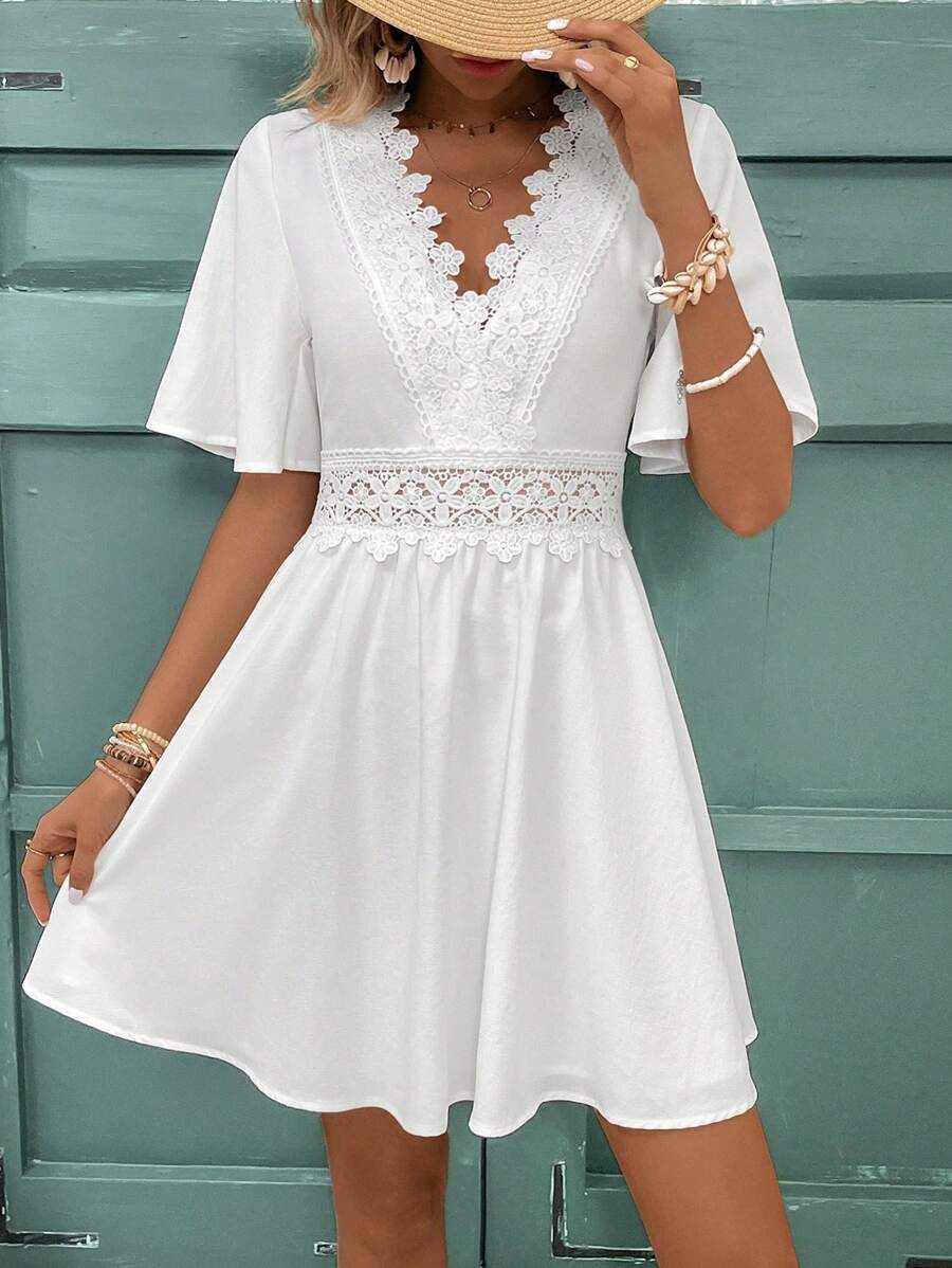 Olivia™ - Elegant V-Neck Dress