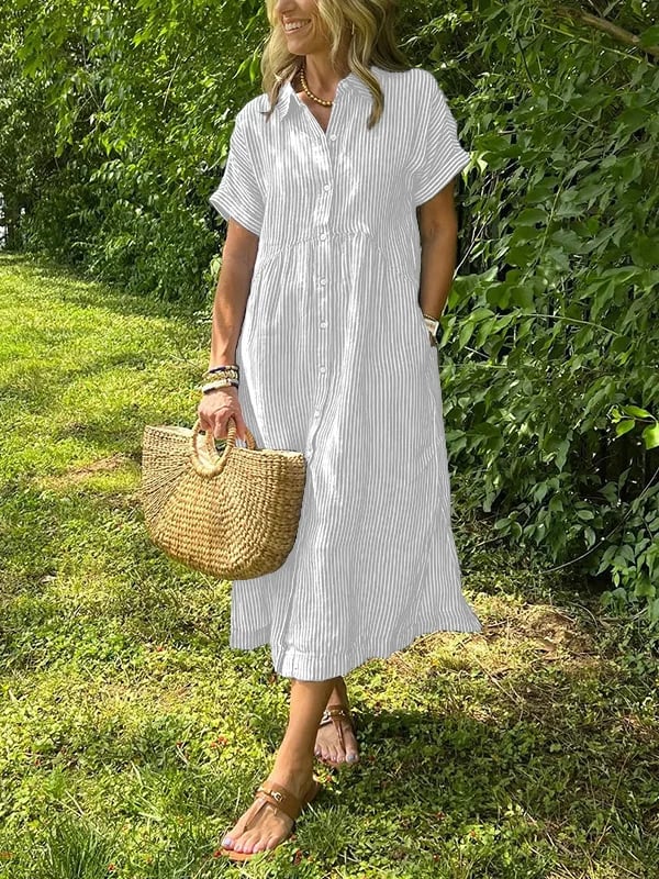 Angela™ | Striped Maxi Dress