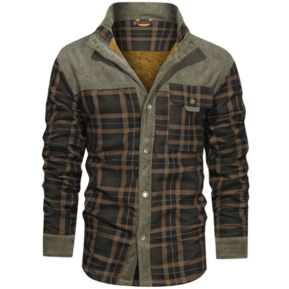 Manfred | Warm striped flannel jacket