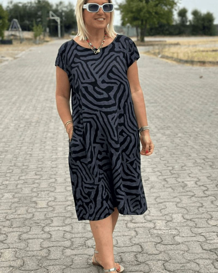 Camille™ | Summer dress with round neckline