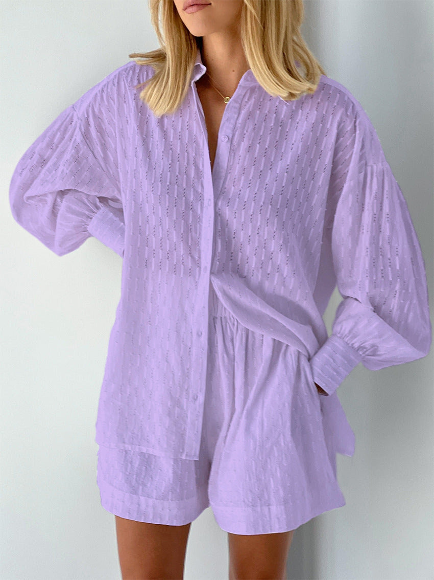 Layla™ - Chic Shirt & Shorts Set