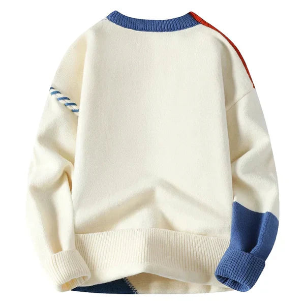 Milan™ | Knitted men's sweater with patchwork design