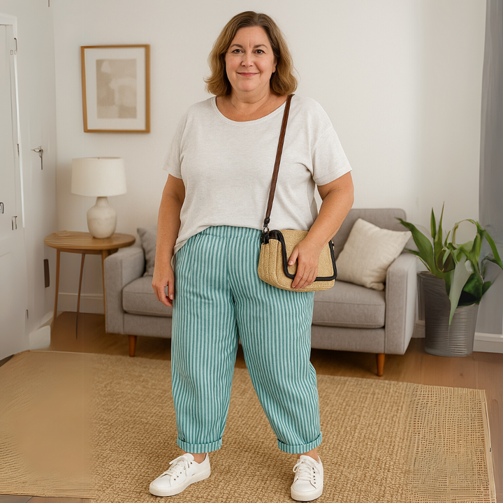 Aveline™ – Relaxed Fit Striped Linen Pants