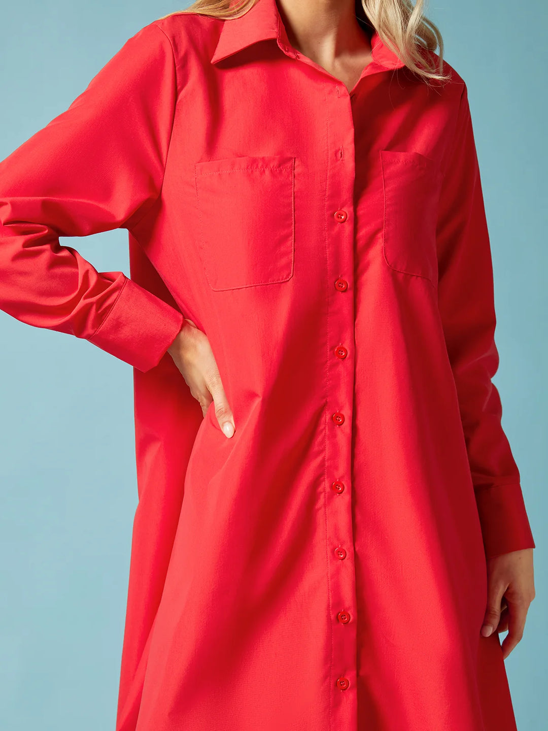 Jade | Abstract Polka Shirt Dress