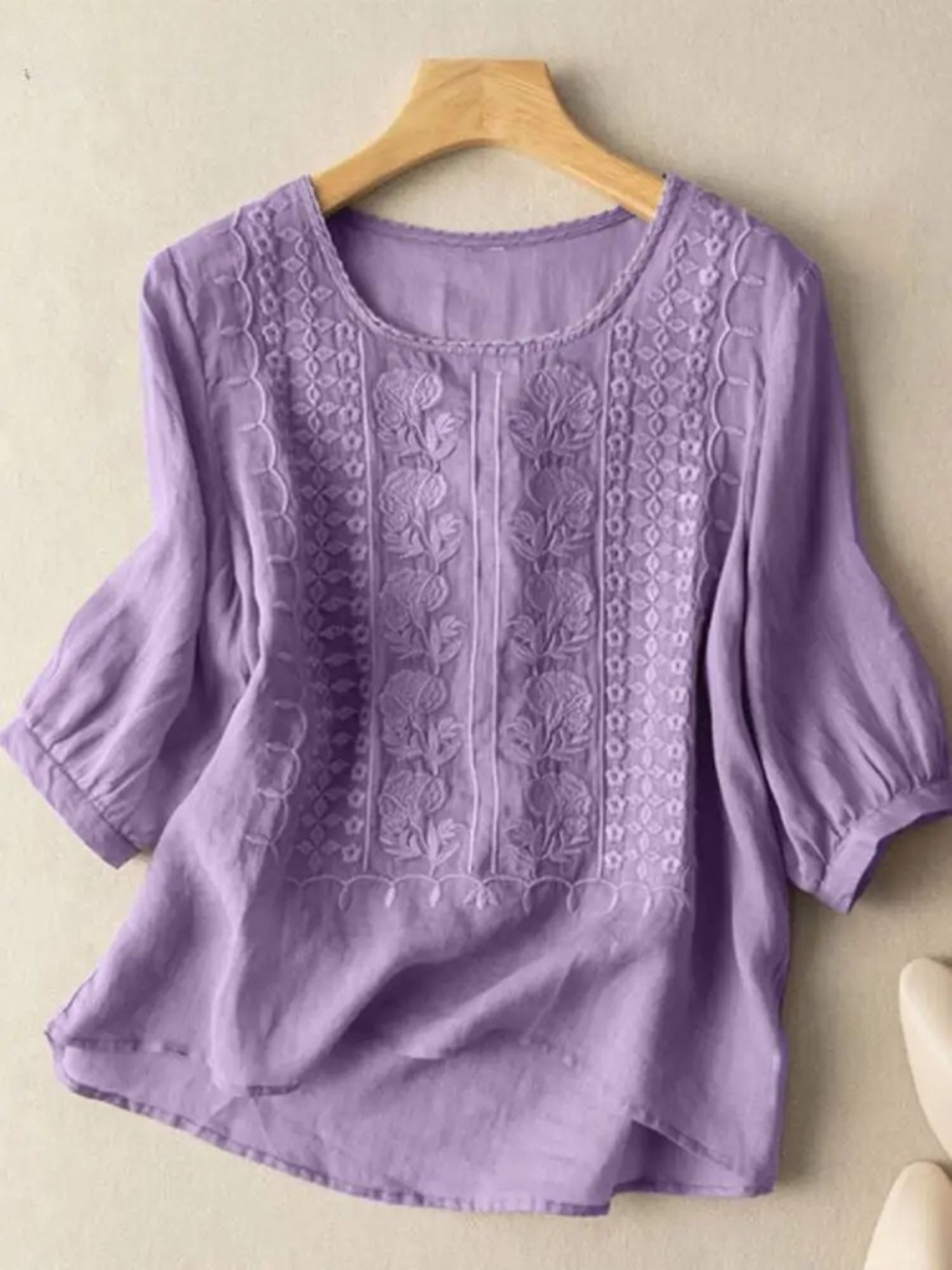 Florence™ - Embroidered Boho Blouse (Small Fit)
