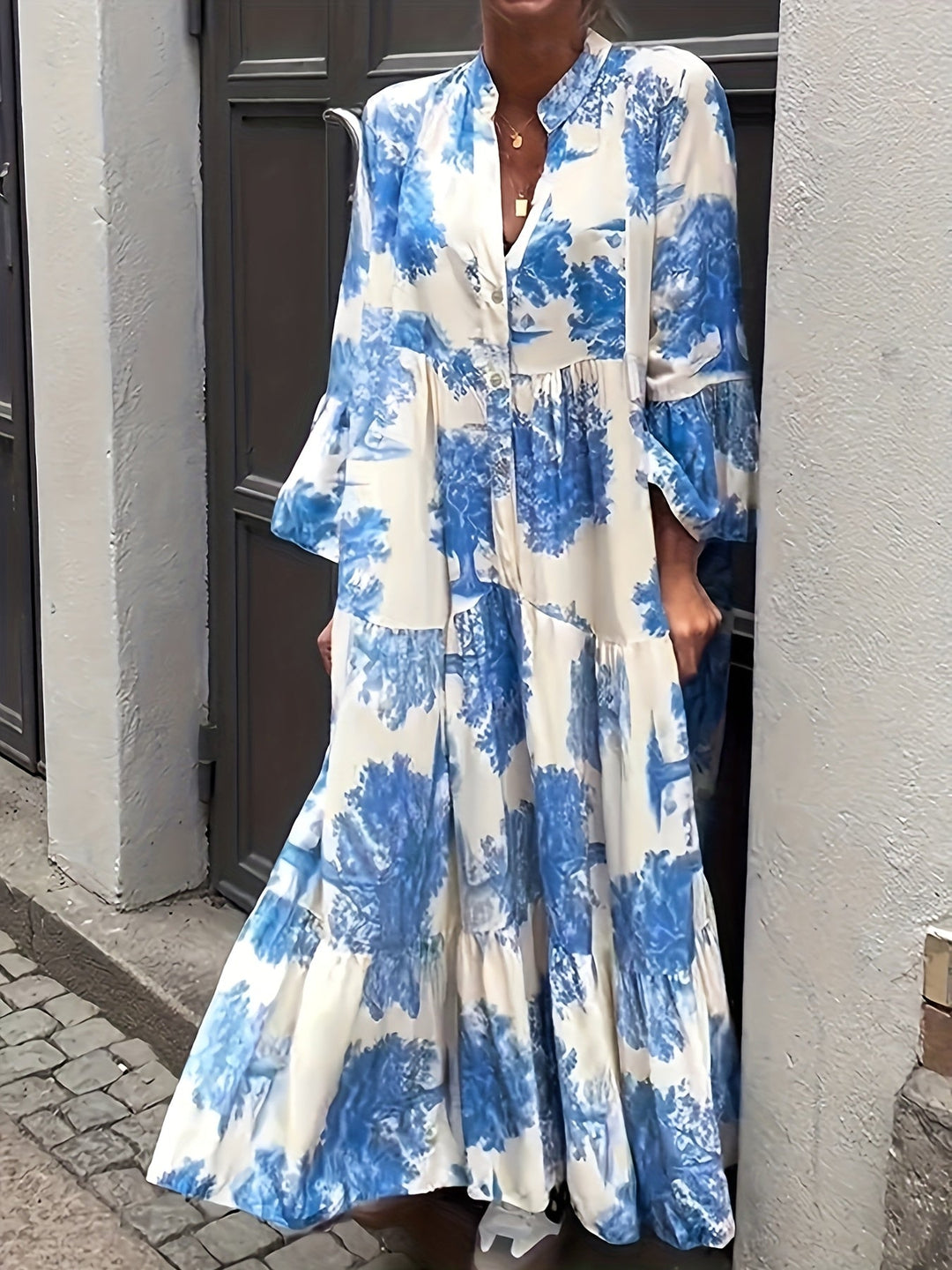 Hannah™ - Stylish Floral Print Casual Dress