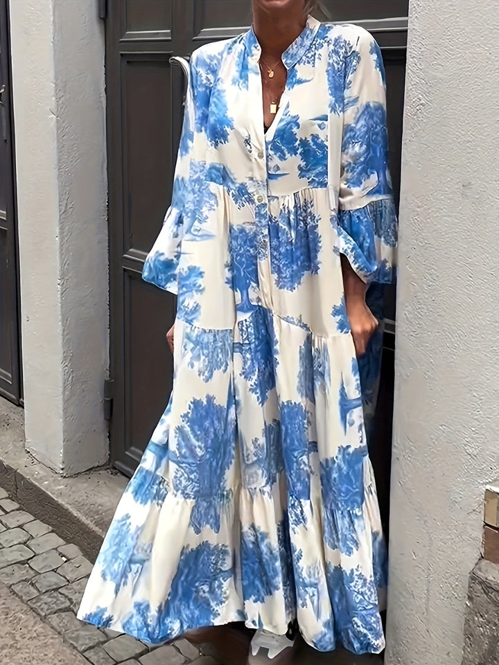Hannah™ - Stylish Floral Print Casual Dress