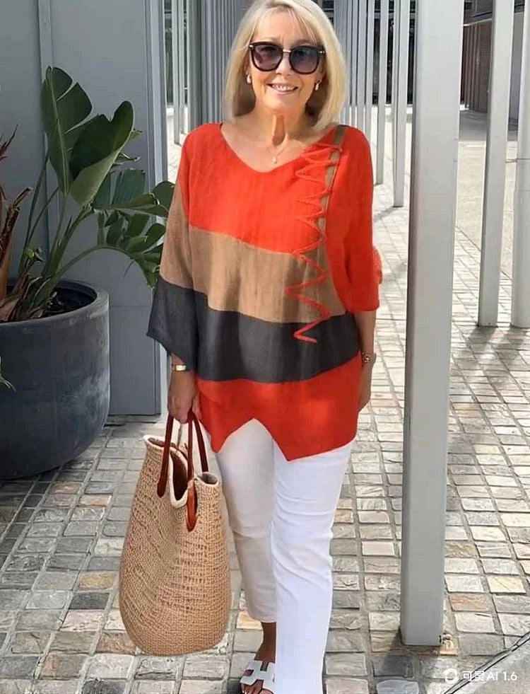 Alyse - Chic Long Sleeve Casual Loose Top