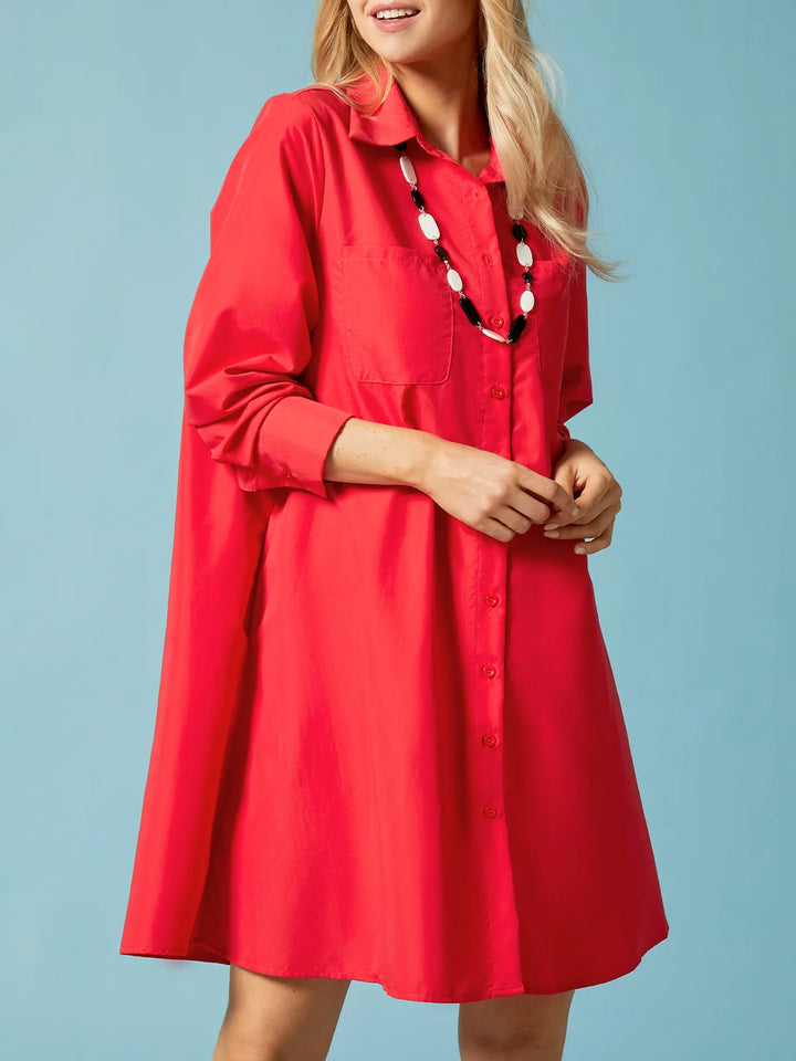 Jade | Abstract Polka Shirt Dress