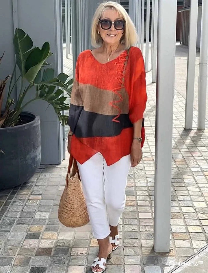 Alyse - Chic Long Sleeve Casual Loose Top
