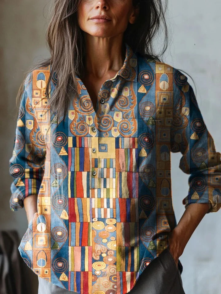 Freya - Abstract Geometric Pattern Art Print Dress, Tops and Jumpsuit