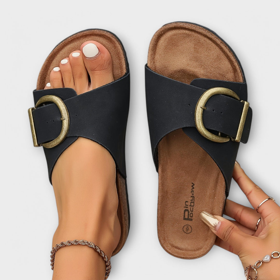 Margie – Everyday Buckled Cork Sandals
