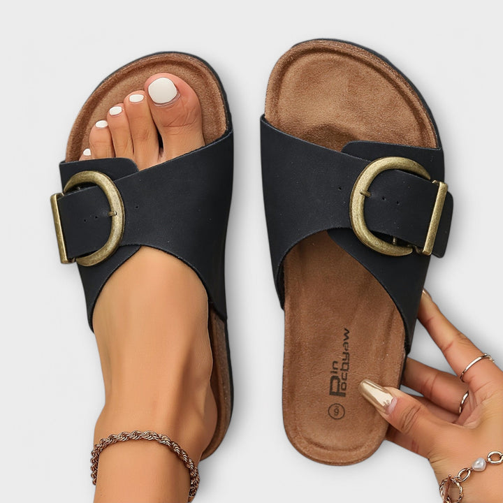 Margie – Everyday Buckled Cork Sandals