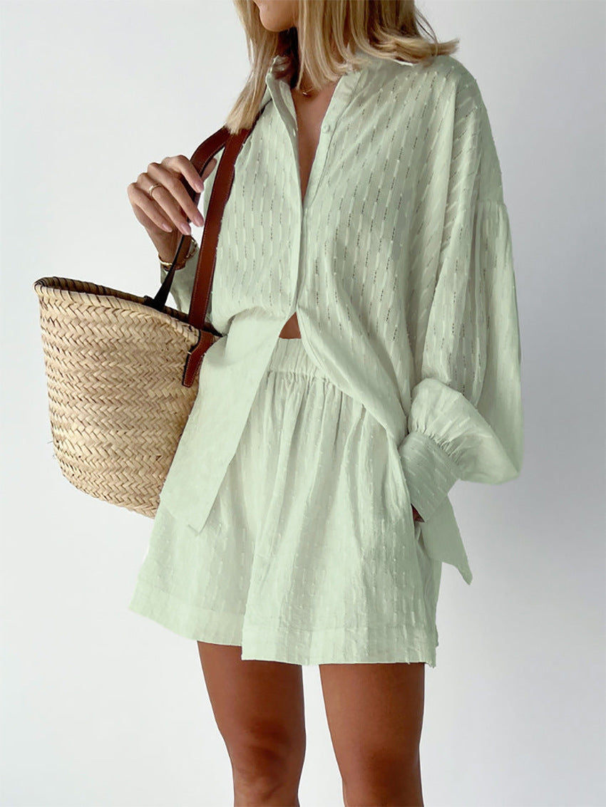 Layla™ - Chic Shirt & Shorts Set