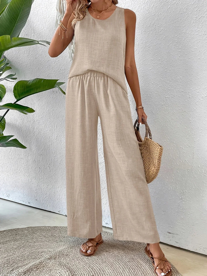 Avery™ - Stylish Sleeveless Tank Top & Pants Set
