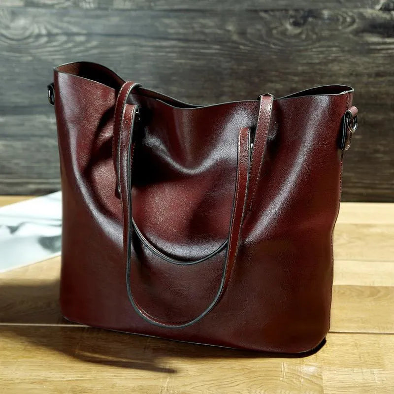 NICOLE™ | Vintage Faux Leather Shoulder Bag