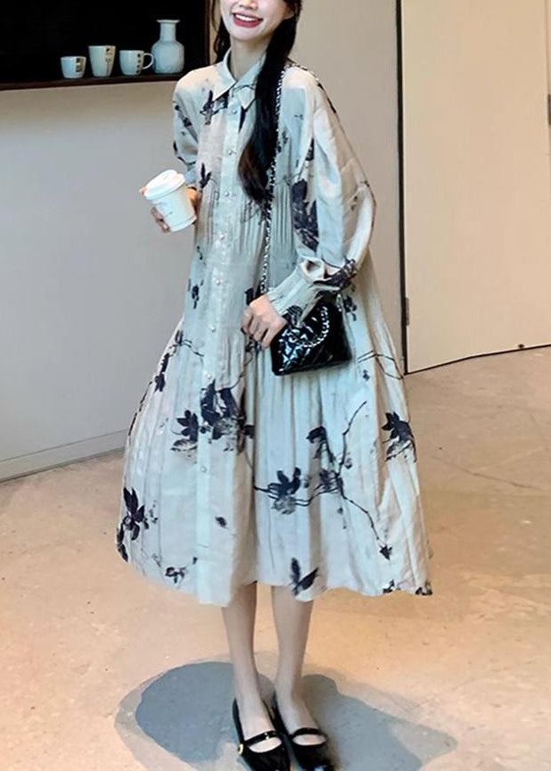 Long Dresses Lantern Sleeve