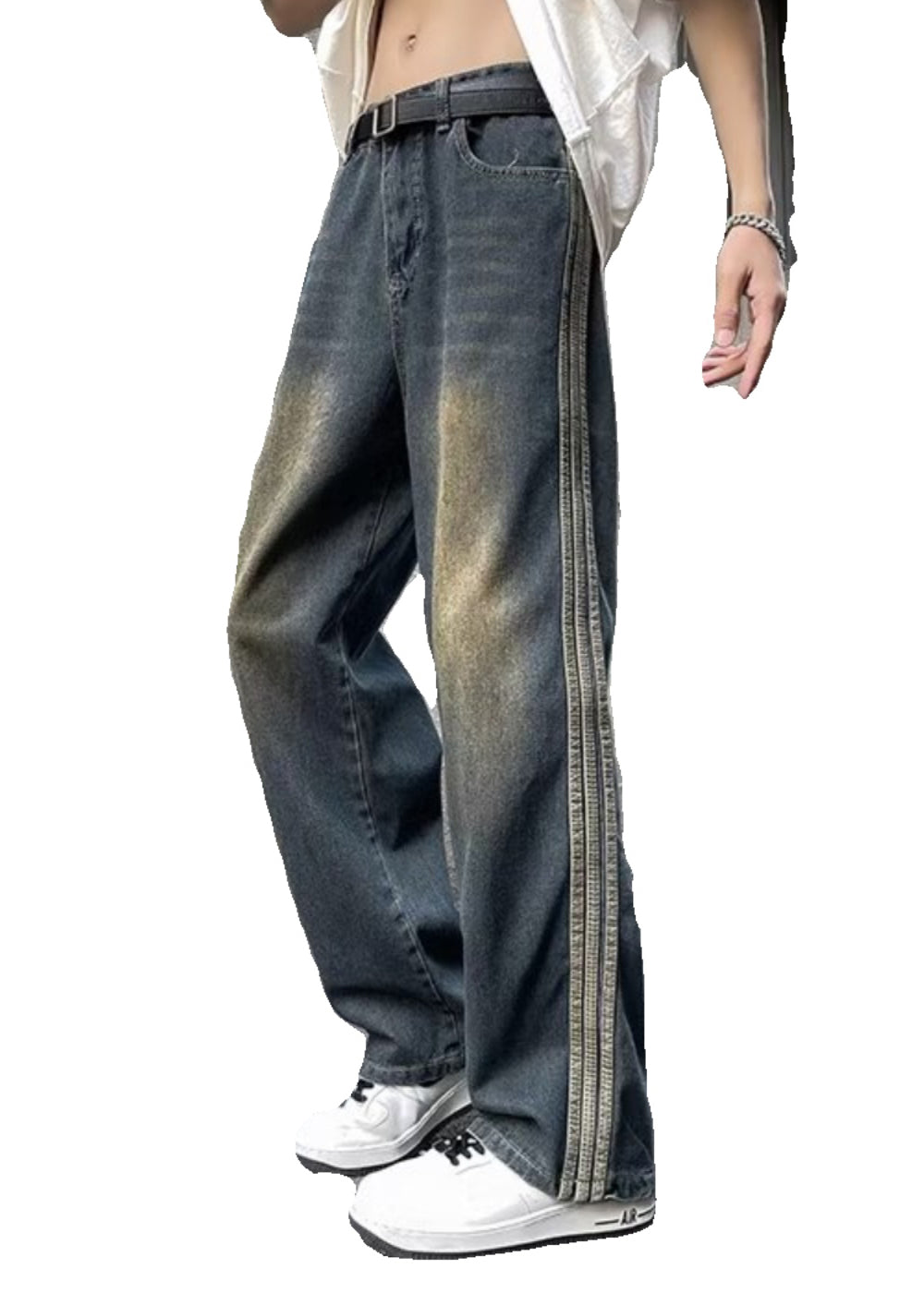 Cameron - Cool Pockets Patchwork Denim Pants Men