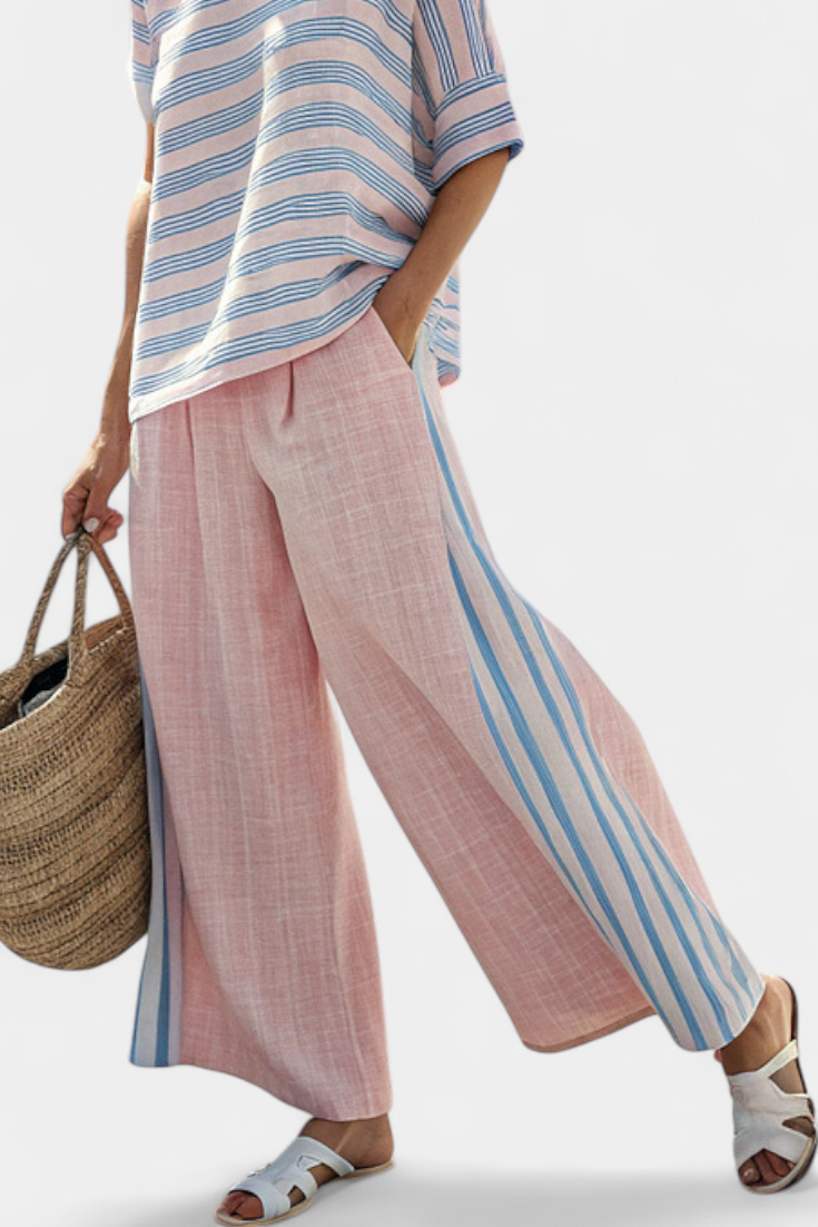 Virella | Elegant Linen Blouse & Soft Pants