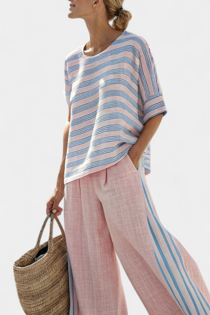Virella | Elegant Linen Blouse & Soft Pants