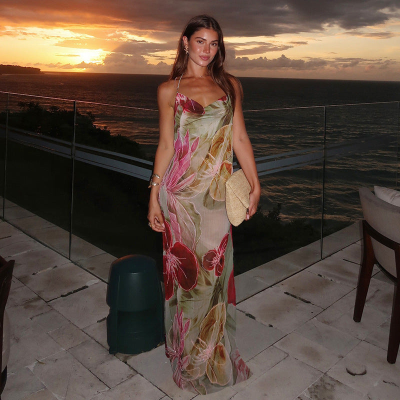 Leah - Women’s Chic Halter Backless Long Dress