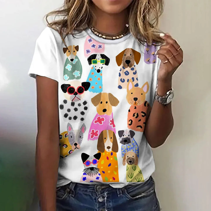Katiya - Exclusive women's shirt with animal print