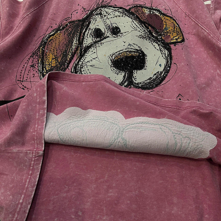 The “Pawsitively Chill” Oversized Pup Tee