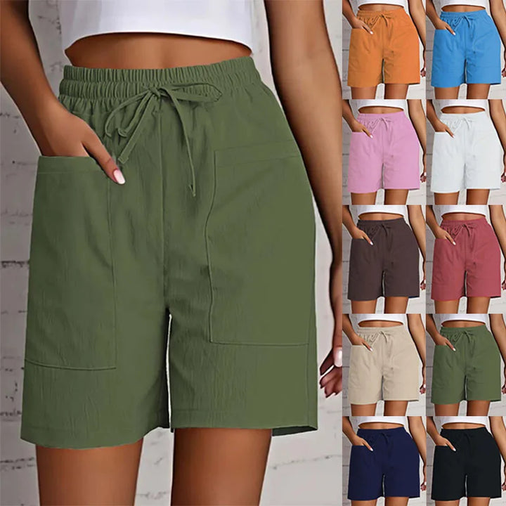 Mila | Relaxed Linen-Cotton Shorts
