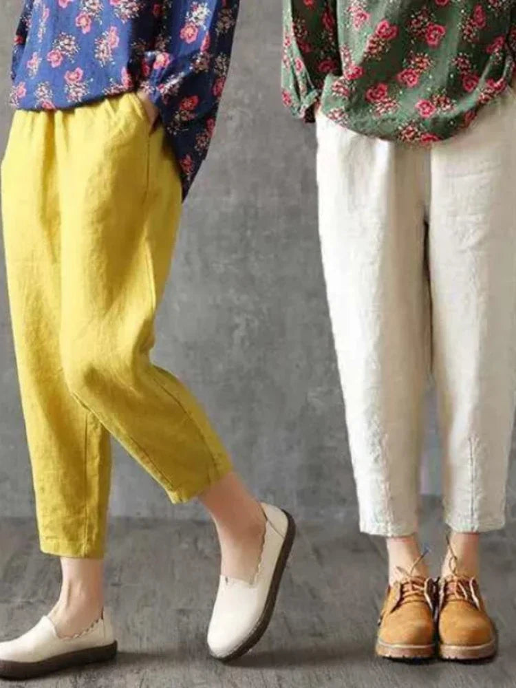 Mira – Casual Cotton-Linen Harem Pants