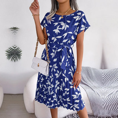 VIVAFLORAL PLEATED DRESS