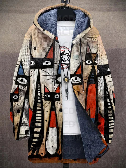 Monique™ - Abstract Cat Art Hoodie