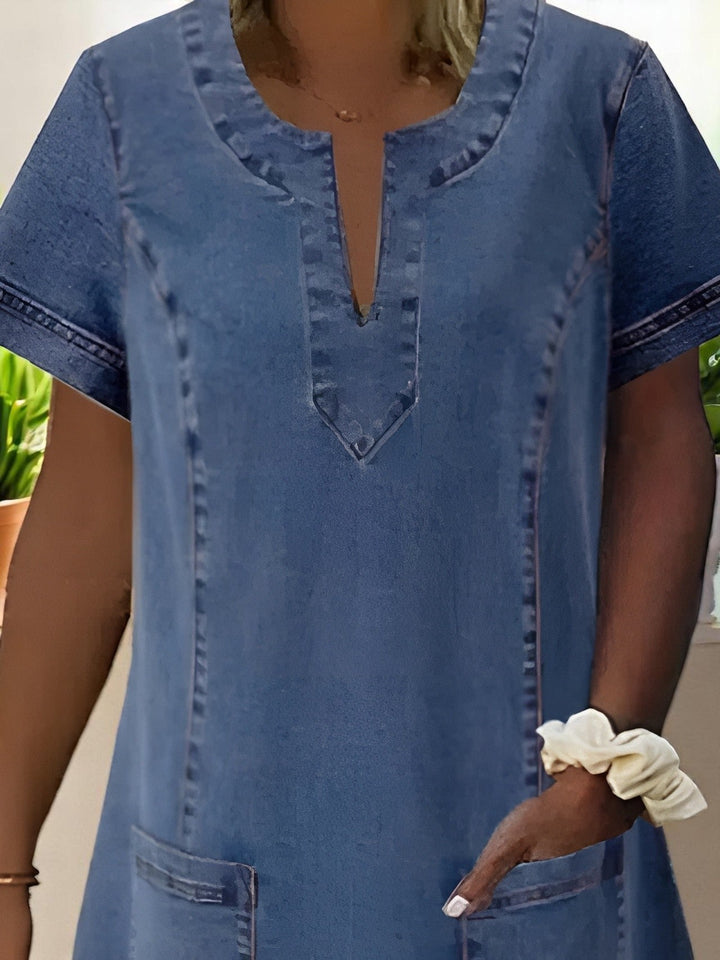 Ivory | CASUAL DENIM-STYLE DRESS