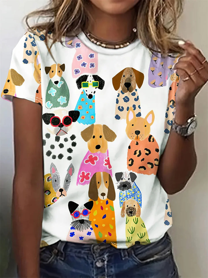 Muriella - Exclusive women's shirt with animal print