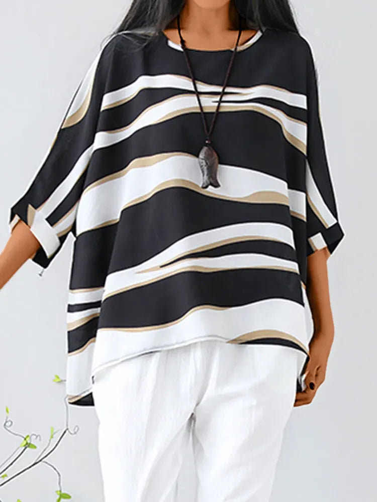 Aroa™ - Classic O Neck Blouse