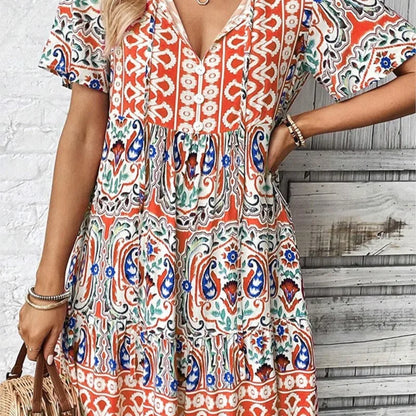 Chalise - Boho Casual Loose Spring-summer Midi Dress